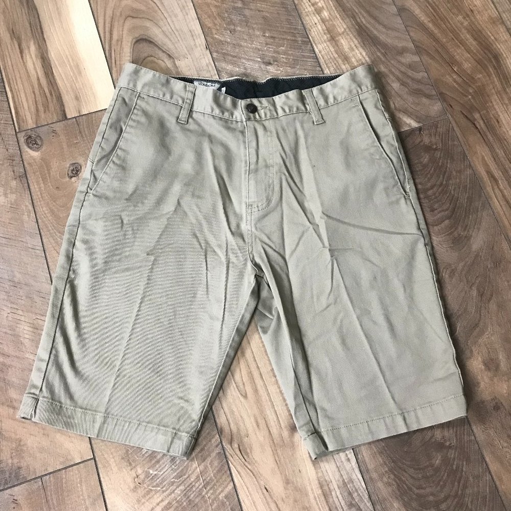 Volcom Mens Khaki Tan Chino Shorts Size 30
